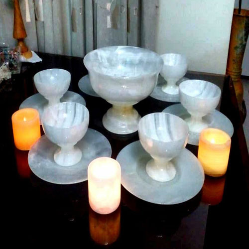 Onyx marble cups ,pots ,flower vase, candlesticks and plate stone