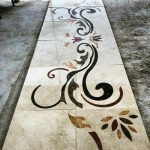 waterjet stone medallion modern marble floor