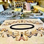 waterjet stone medallion modern marble floor