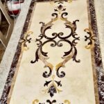 waterjet stone medallion modern marble floor