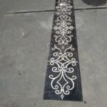 waterjet stone medallion modern marble floor