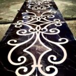 waterjet stone medallion modern marble floor