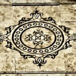 waterjet stone medallion modern marble floor