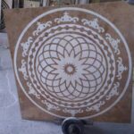 waterjet stone medallion modern marble floor