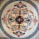 waterjet stone medallion modern marble floor